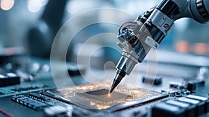 Precision Robotics in Microchip Assembly on a Manufacturing Line