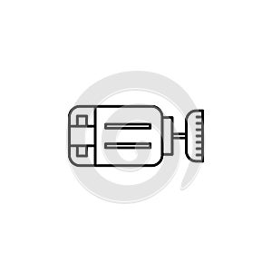 Robotics motor outline icon. Signs and symbols can be used for web, logo, mobile app, UI, UX