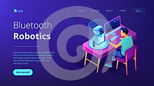 Robotics programming isometric3D landing page.