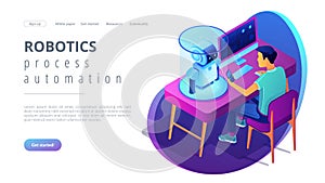 Robotics programming isometric3D landing page.