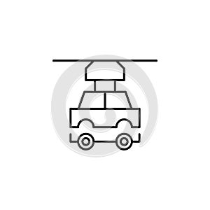 Robotics robot car outline icon. Signs and symbols can be used for web, logo, mobile app, UI, UX