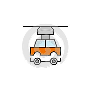 Robotics robot car outline icon. Signs and symbols can be used for web, logo, mobile app, UI, UX on white background