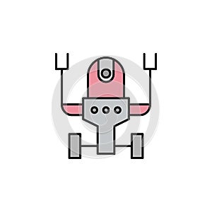 Robotics robot outline icon. Signs and symbols can be used for web, logo, mobile app, UI, UX on white background