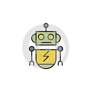 Robotics robot outline icon. Signs and symbols can be used for web, logo, mobile app, UI, UX on white background