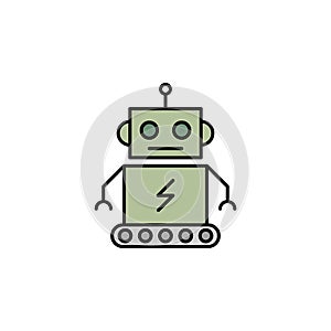 Robotics robot outline icon. Signs and symbols can be used for web, logo, mobile app, UI, UX on white background