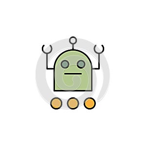 Robotics robot outline icon. Signs and symbols can be used for web, logo, mobile app, UI, UX on white background