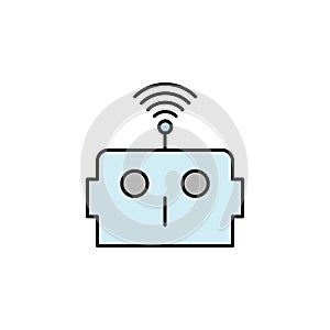 Robotics robot outline icon. Signs and symbols can be used for web, logo, mobile app, UI, UX on white background