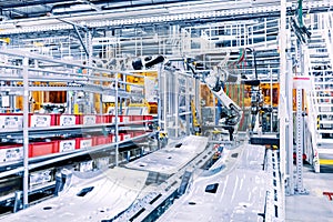 robots in a car plant