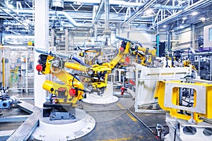 Robots in a car plant