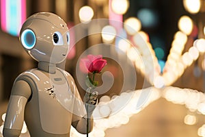 robots engage in heartwarming and romantic activities