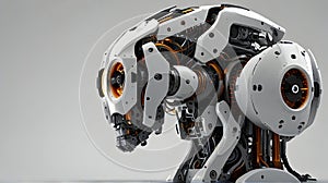 Robots machine technology on white
