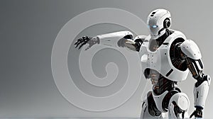 Robots machine technology on white