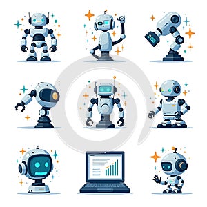 Robots and Technology Illustration Set