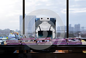 Robots work for humans office business RPA Robotic Process Automation photo