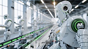 The robots in factory.AI generated image photo