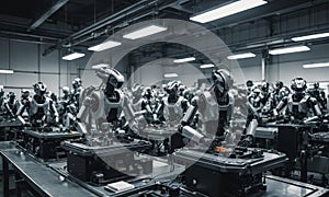 robots working in factory