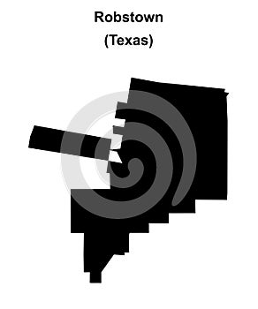 Robstown outline map