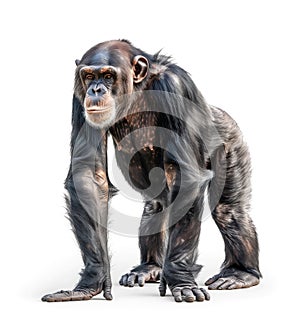Robust Chimpanzee with Face Blurred on White