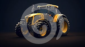 Robust Power: A Powerful Tractor Ready for Heavy-Duty Work
