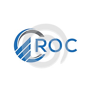 ROC abstract technology logo design on white background. ROC creative initials letter logo concept