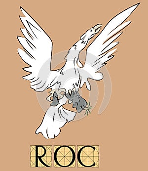Roc bird with title