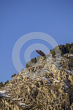 Roc Del Quer sightseeing, view from village of canillo. Andorra.