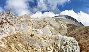 Roc du Soufre from col du Soufre in Vanoise national park of french alps, France