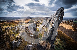 Roc`h Trevezel, one of the mountains in the FinistÃ¨re National Park in Brittany