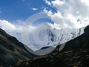 Roc Noir and Tilicho from Tilicho base camp, Nepal