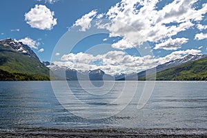 Roca Lake at Tierra del Fuego National Park in Patagonia - Ushuaia, Tierra del Fuego, Argentina