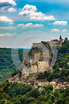Rocamadour beautiful clifftop village in south-central France photo