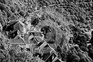 Rocamadour street from above in Lot region south France