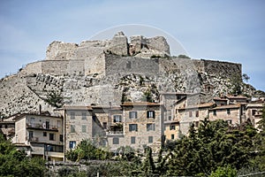 Rocca Aldobrandesca and the medieval borgo of Castiglione d`Orcia,