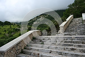 Rocca caramanico town in the majella mountain area of Abruzzo Italy