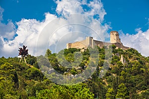 Rocca Janula fortress. Cassino, Italy. Centuries castle.