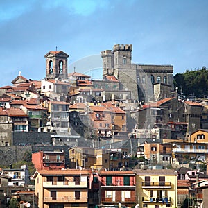 Rocca Priora old town view.