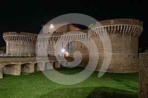 The historic fortress of Senigallia by night photo
