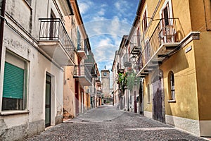 Rocca San Giovanni, Chieti, Abruzzo, Italy: street in the old to