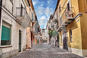 Rocca San Giovanni, Chieti, Abruzzo, Italy: street in the old to photo