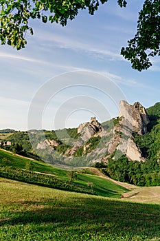 Roccamalatina rock formations near Modena, Italy
