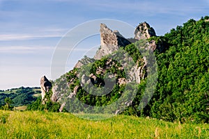 Roccamalatina rock formations near Modena, Italy