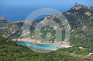 Roccapina beach, Corsica island