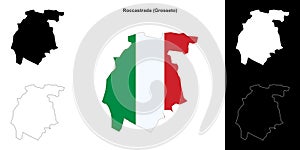 Roccastrada outline map
