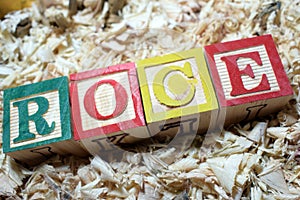 ROCE return on capital employed acronym on wooden blocks photo