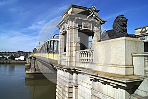 Rochester Bridge over River Medway in Rochester, Medway, England photo