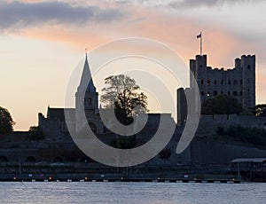 Rochester castle and cathedral