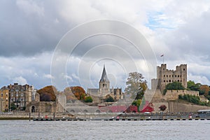 Rochester Castle and Cathedral kent uk