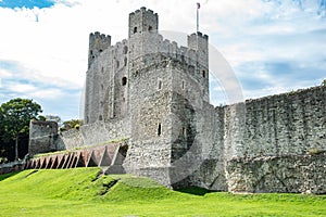 Rochester Castle on the river Medway photo