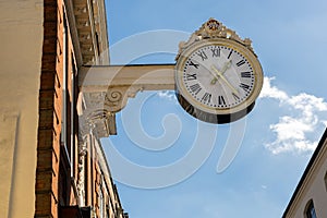 The old Corn Exchange clock in Rochester on March 24, 2019