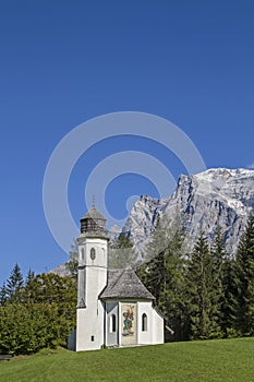 Rochus chapel with Zugspitze